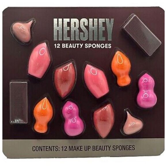 HERSHEY’S - NWT Set of 12 Beauty Blender Sponges. 5 Different Shapes $ Sizes - Picture 1 of 4